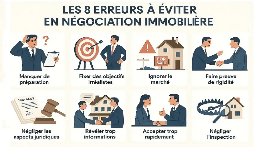 erreurs à éviter en négociation immobilière